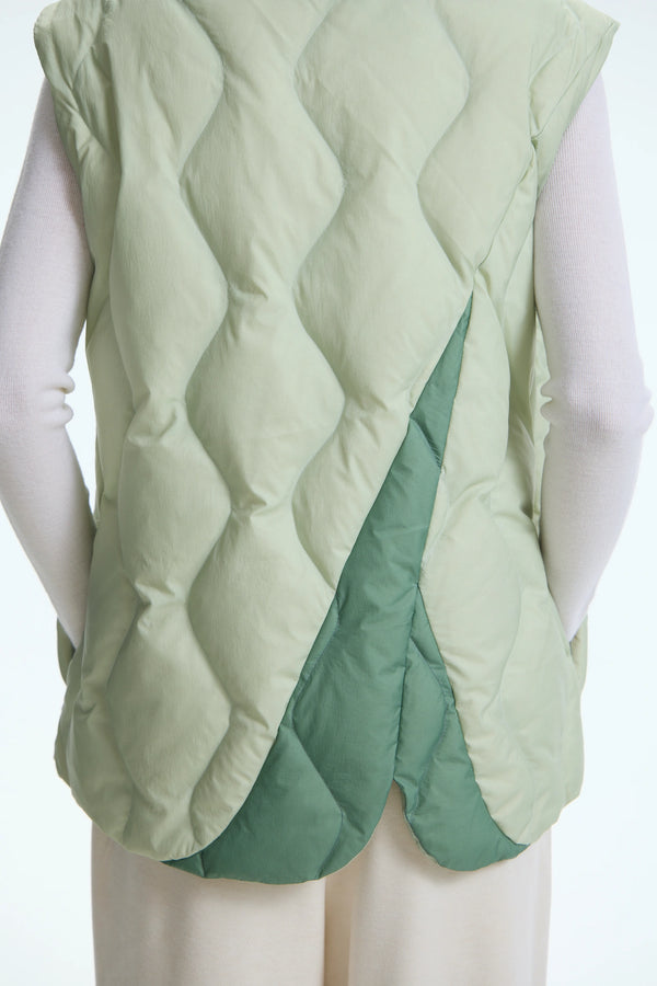 The Tulip Modular Asymmetric Down Jacket, Green