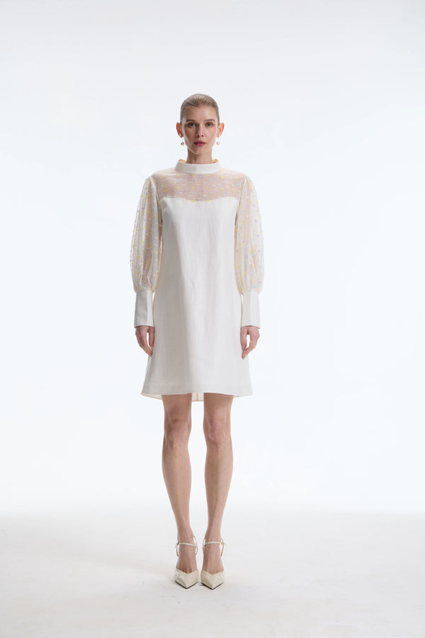 The Laurent Cloud-Weave Organza Dress