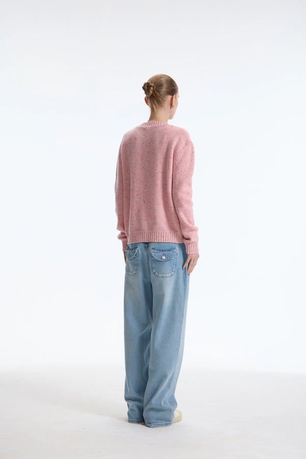 The Gilded-Speckle Cashmere Blend Sweater