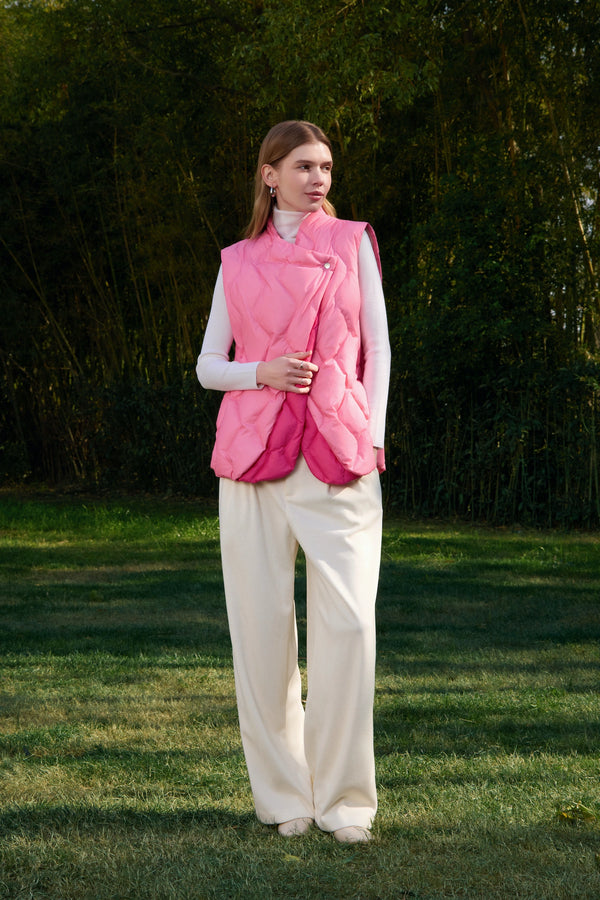 The Tulip Modular Asymmetric Down Jacket, Pink