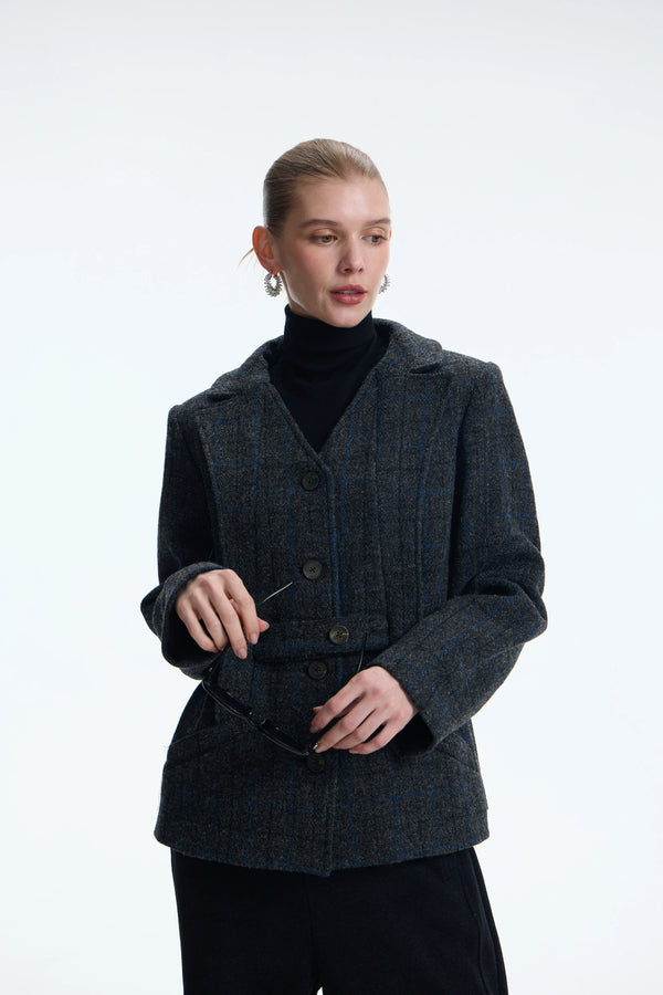 The Harris Tweed Deconstructed Plaid Jacket