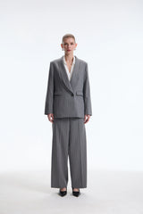 The Estethia Stripe Boxy Tailored Jacket