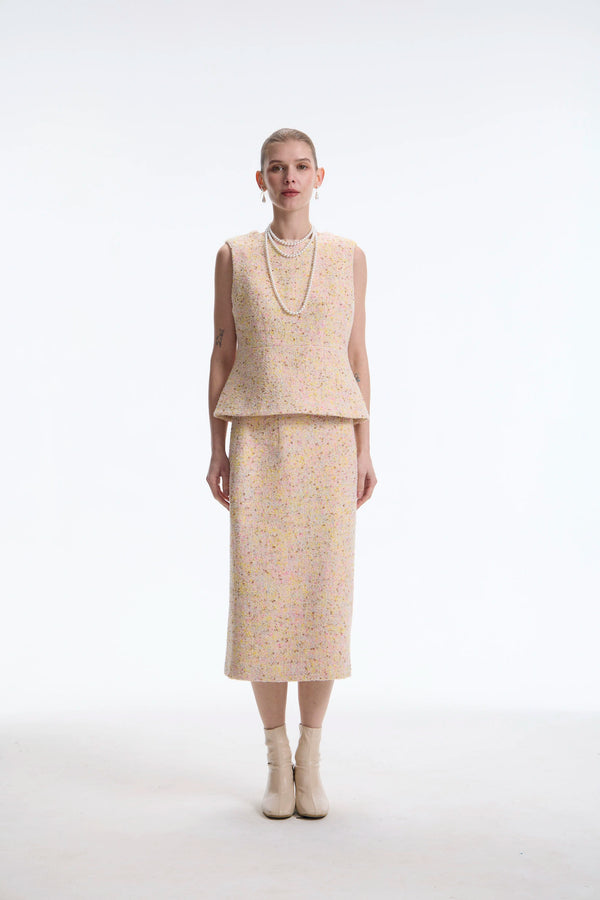 The Laurent Tweed Tailored Vest
