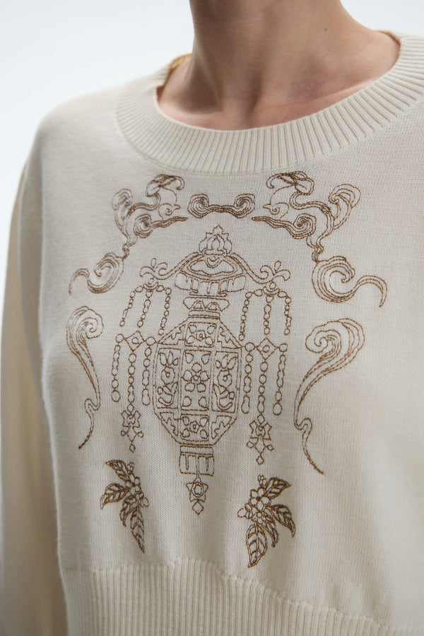 The Chang'e Lantern Merino Wool Sweater