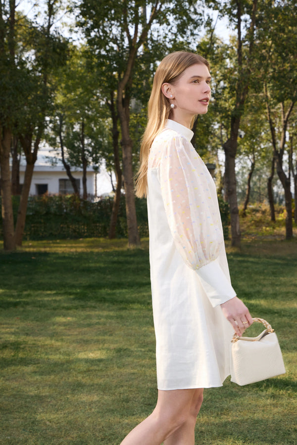 The Laurent Cloud-Weave Organza Dress